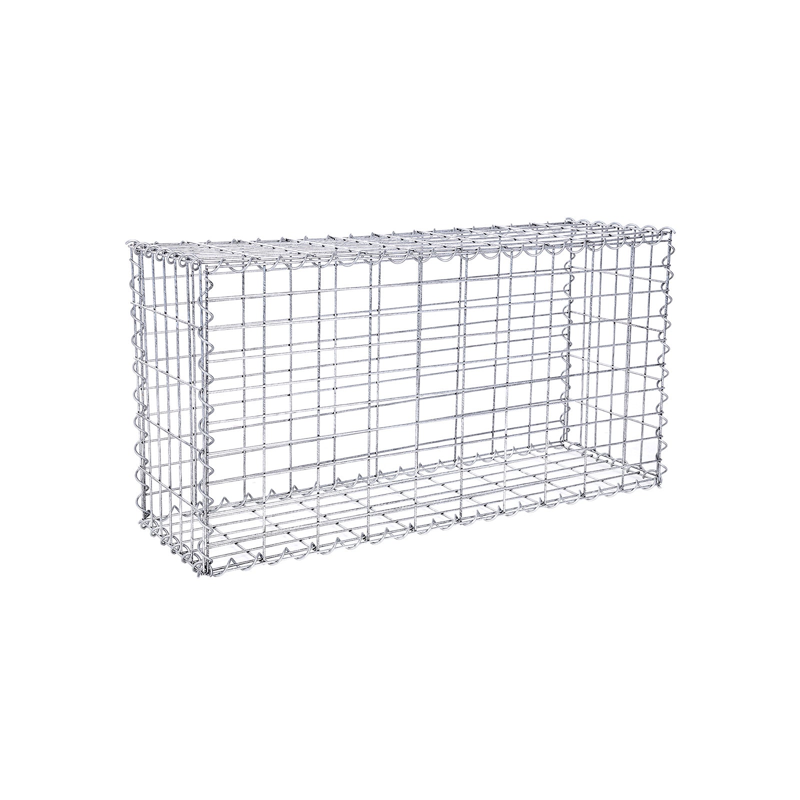 Schanskorf - Edelstahl Steenkarf - Gabion - 100 x 50 x 30 cm - Silber