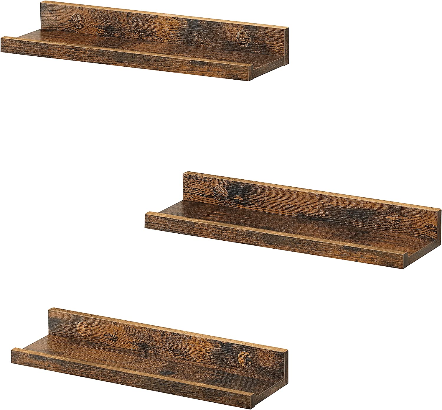 Wandregal - 3 - Floating Boards - Brown