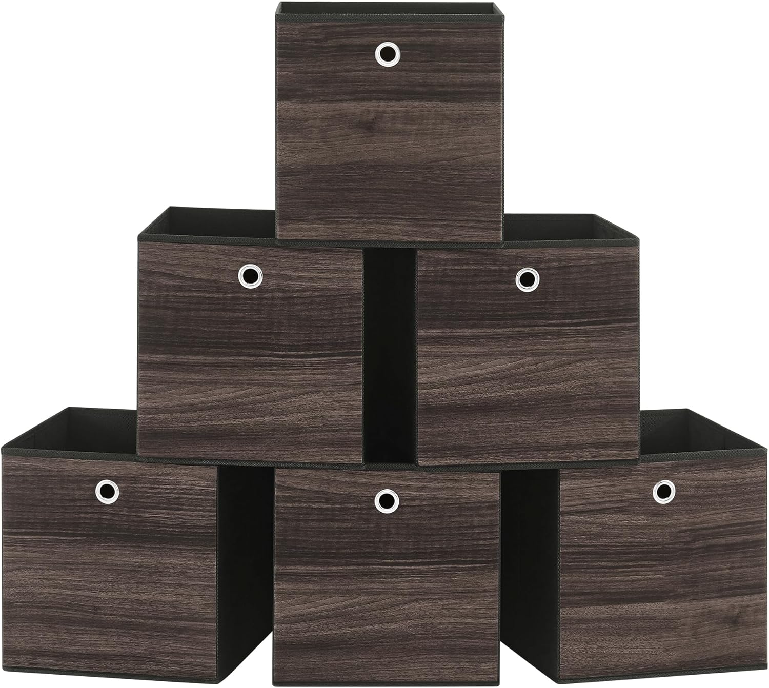 Aufbewahrungsboxen - Aufbewahrungsboxen - Set von 6 - Dunkelbraun