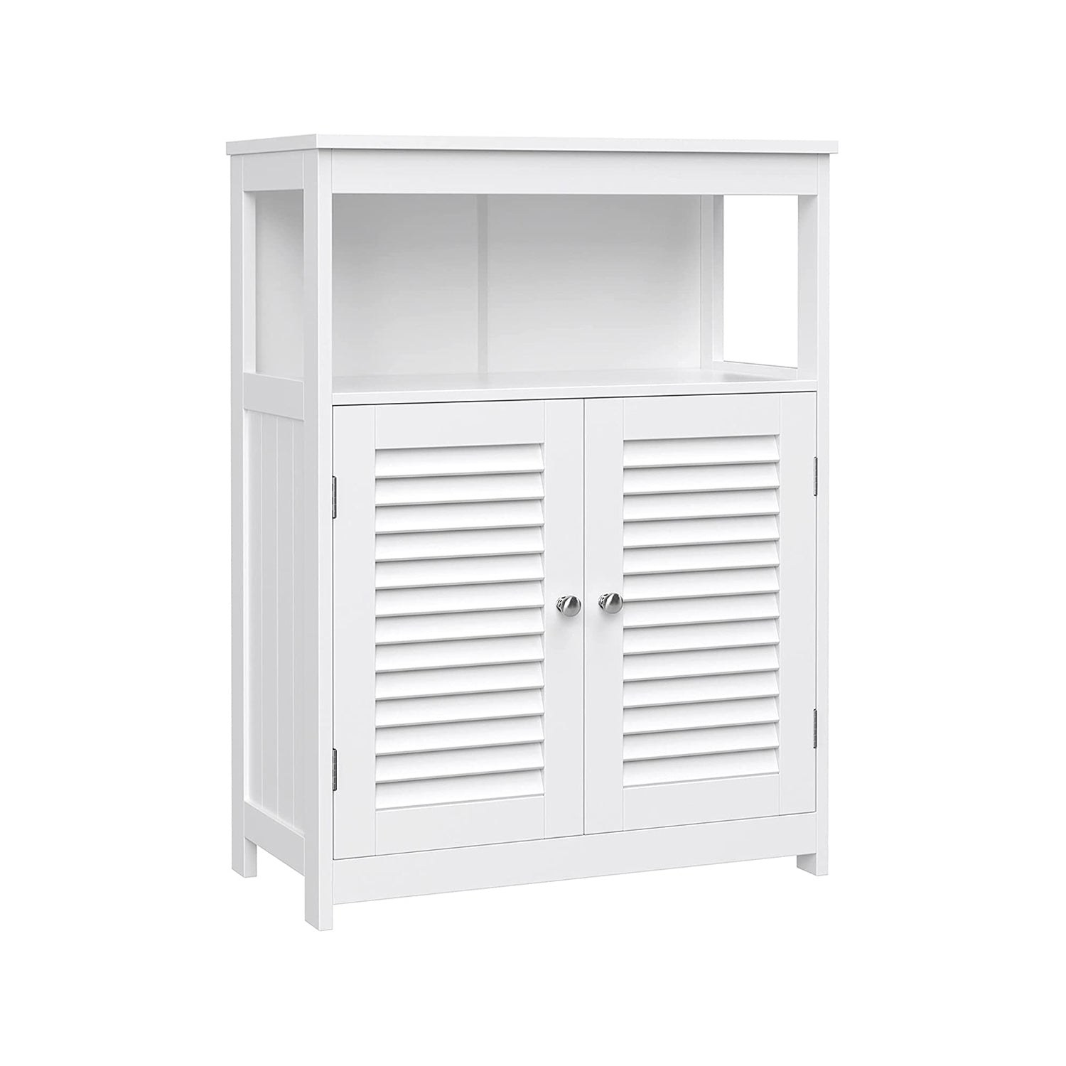 Badezimmerschrank - mit offenem Fach - Verstellbare Regale - Weiß