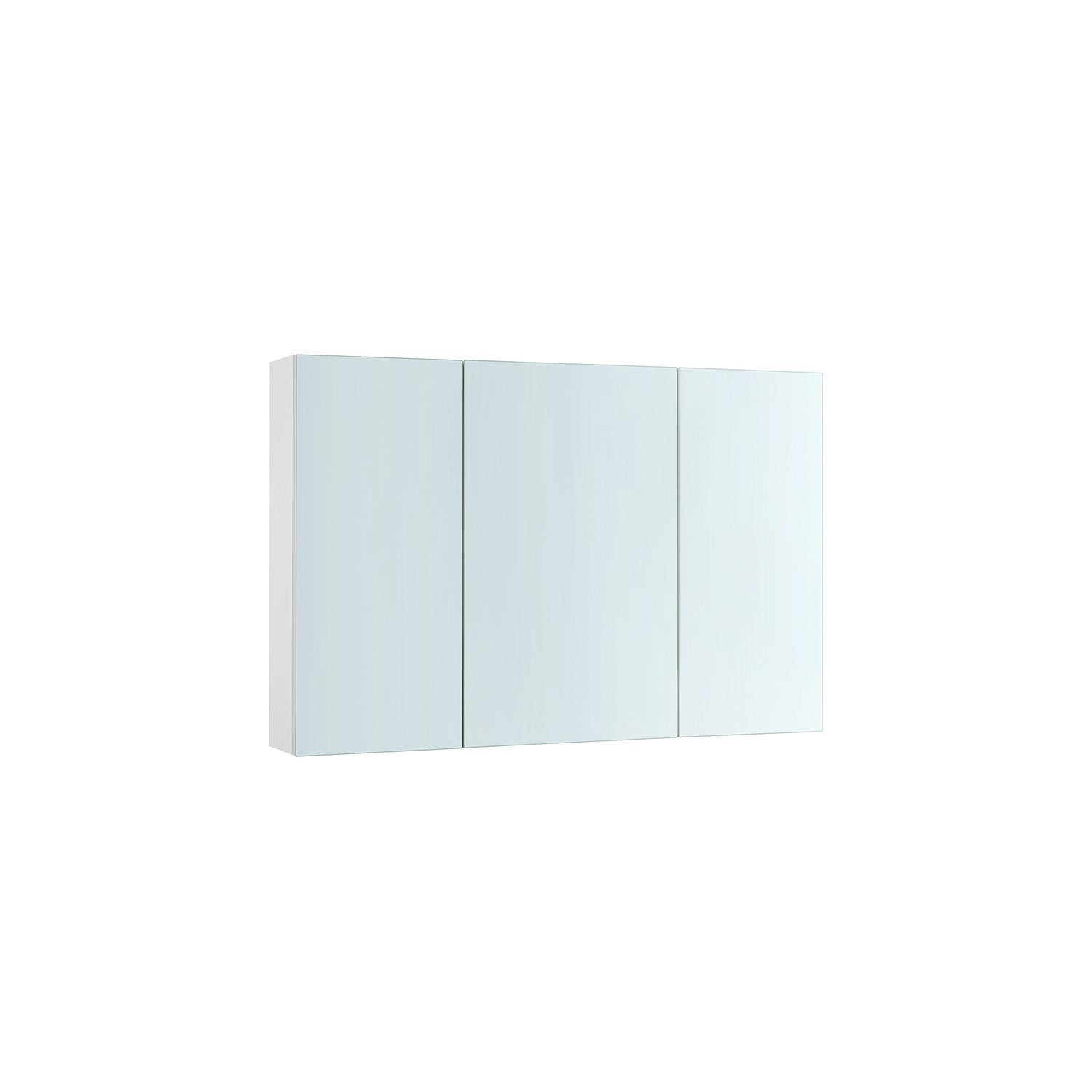 Wandschrank - mit Spiegel und verstellbarem Regal - weiß
