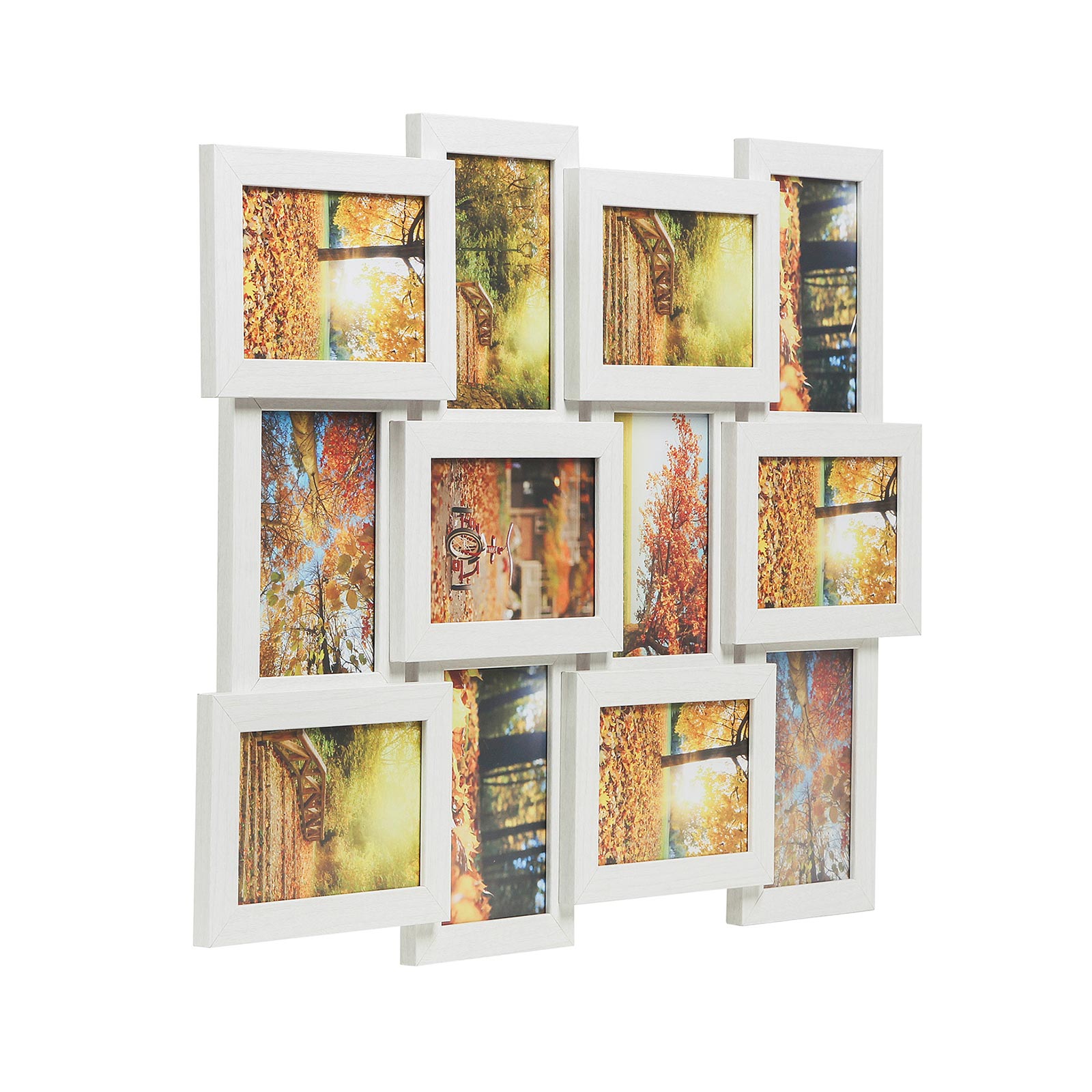 Fotorahmen - Collage - für 12 Fotos - Weiß