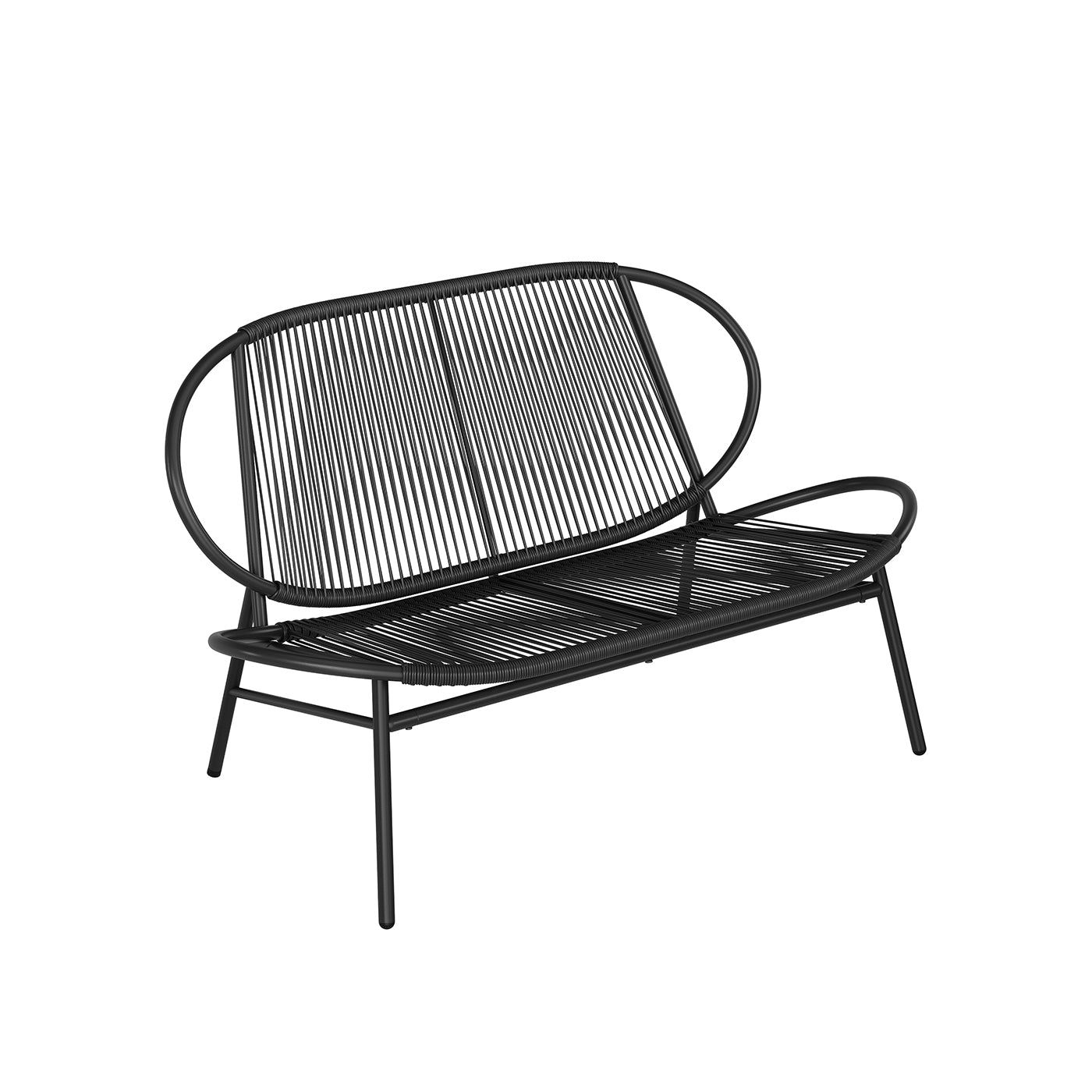 Gartenbank von Pe Rotan - 70 x 138,5 x 79 cm - Wetterbeständig