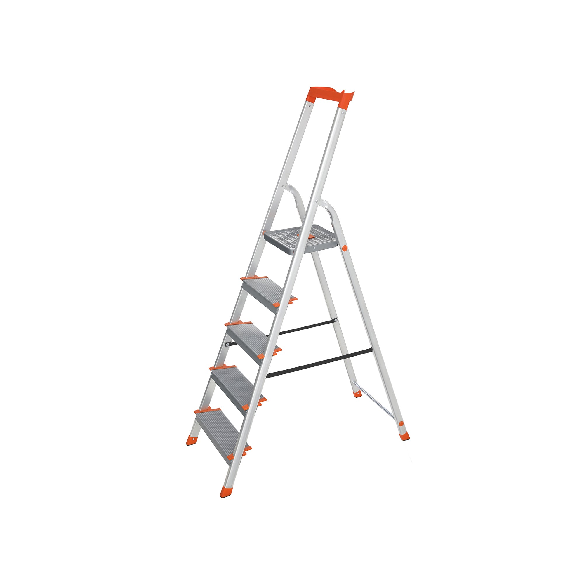 Leiter - Aluminium - Anti -Slip - 5 Schritte - bis zu 150 kg Ladekapazität