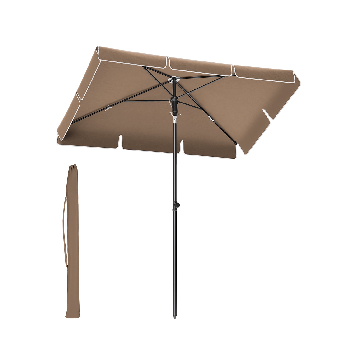 Parasol 200 x 125 cm faltbar und in der Höhe einstellbar