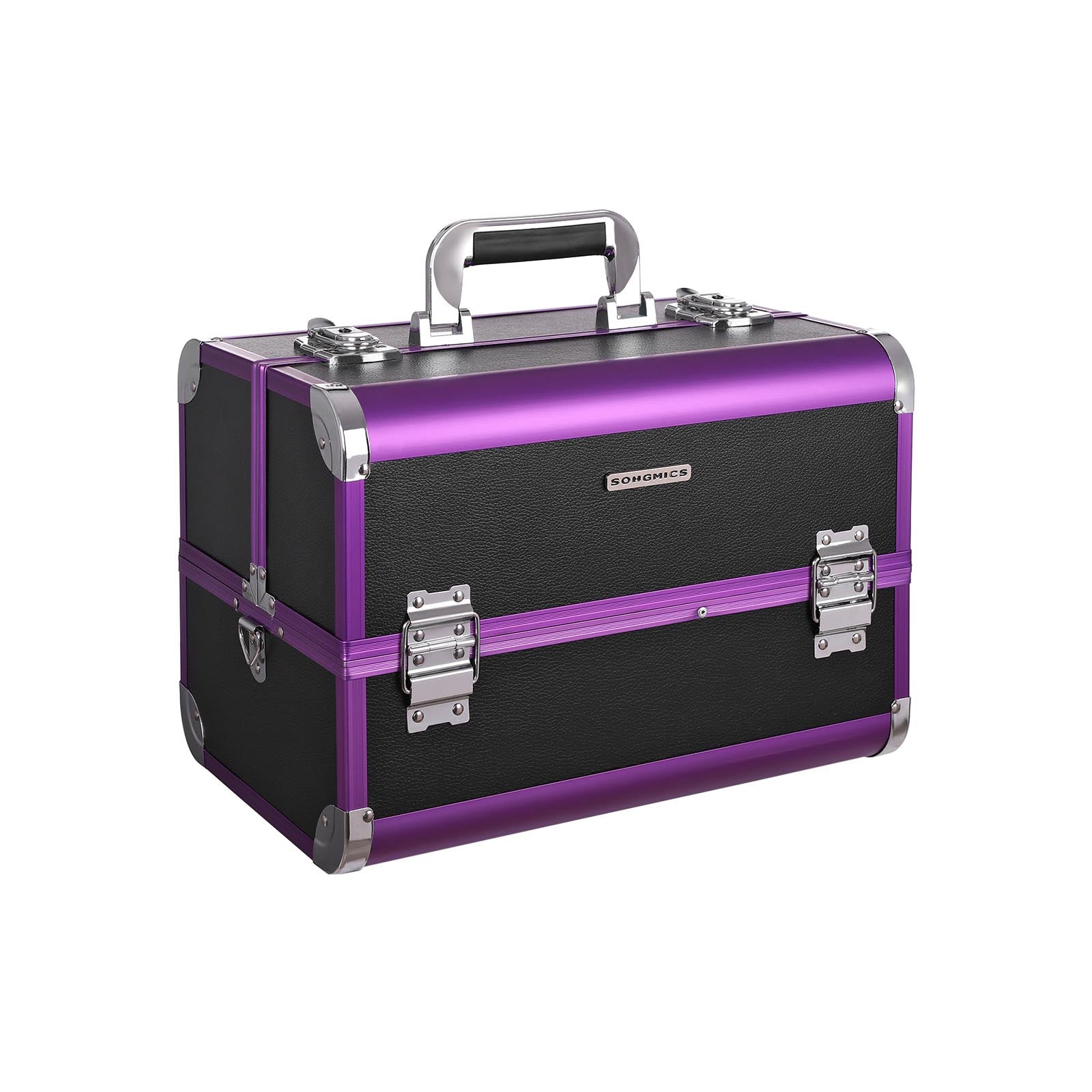 Make-up-Taschen-klein-schwarz & lila