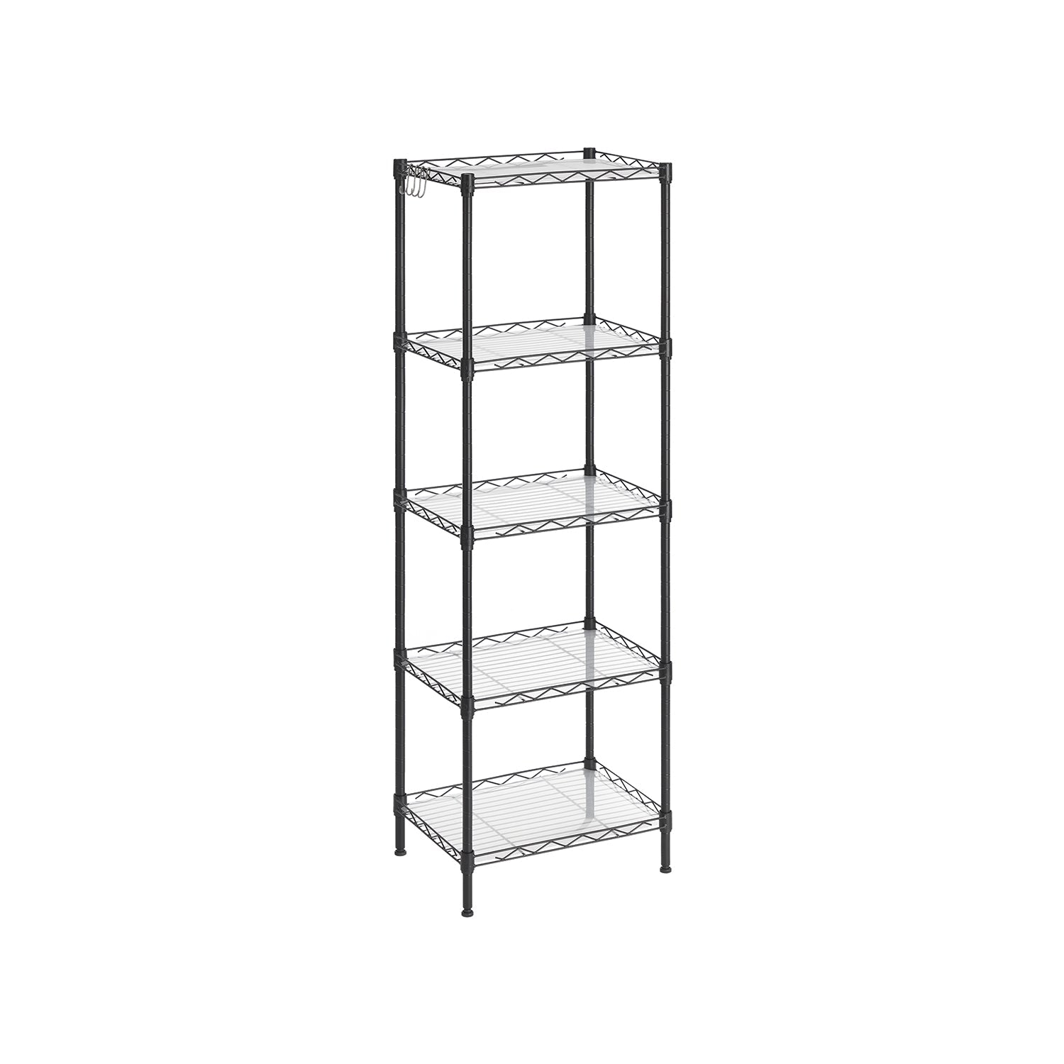 Küchenständer - Lagerregal - mit 5 Level - Metallrahmen - Schwarz