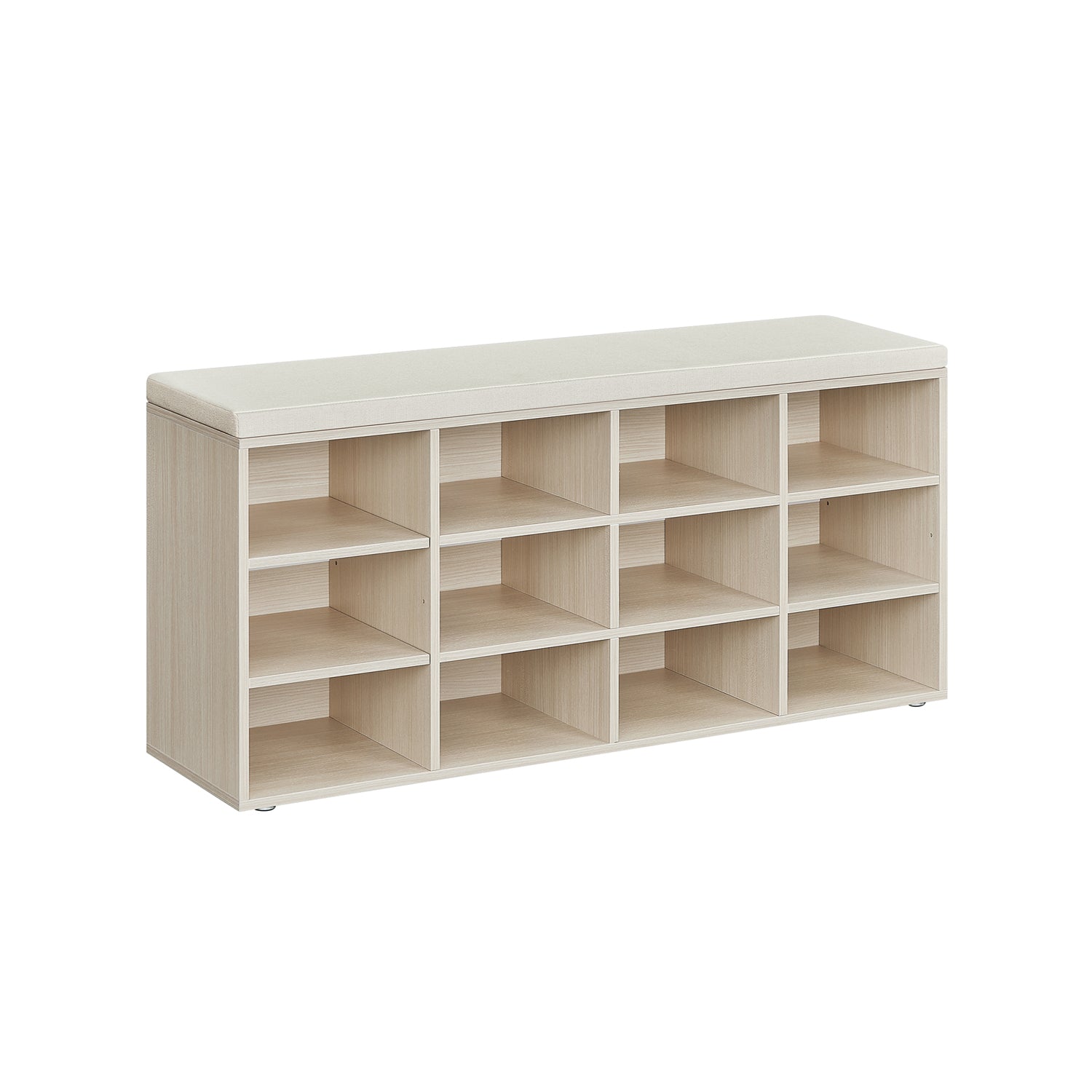 Schuhregal mit Sitz - 30,3 × 104 × 48 cm - Natural Beige