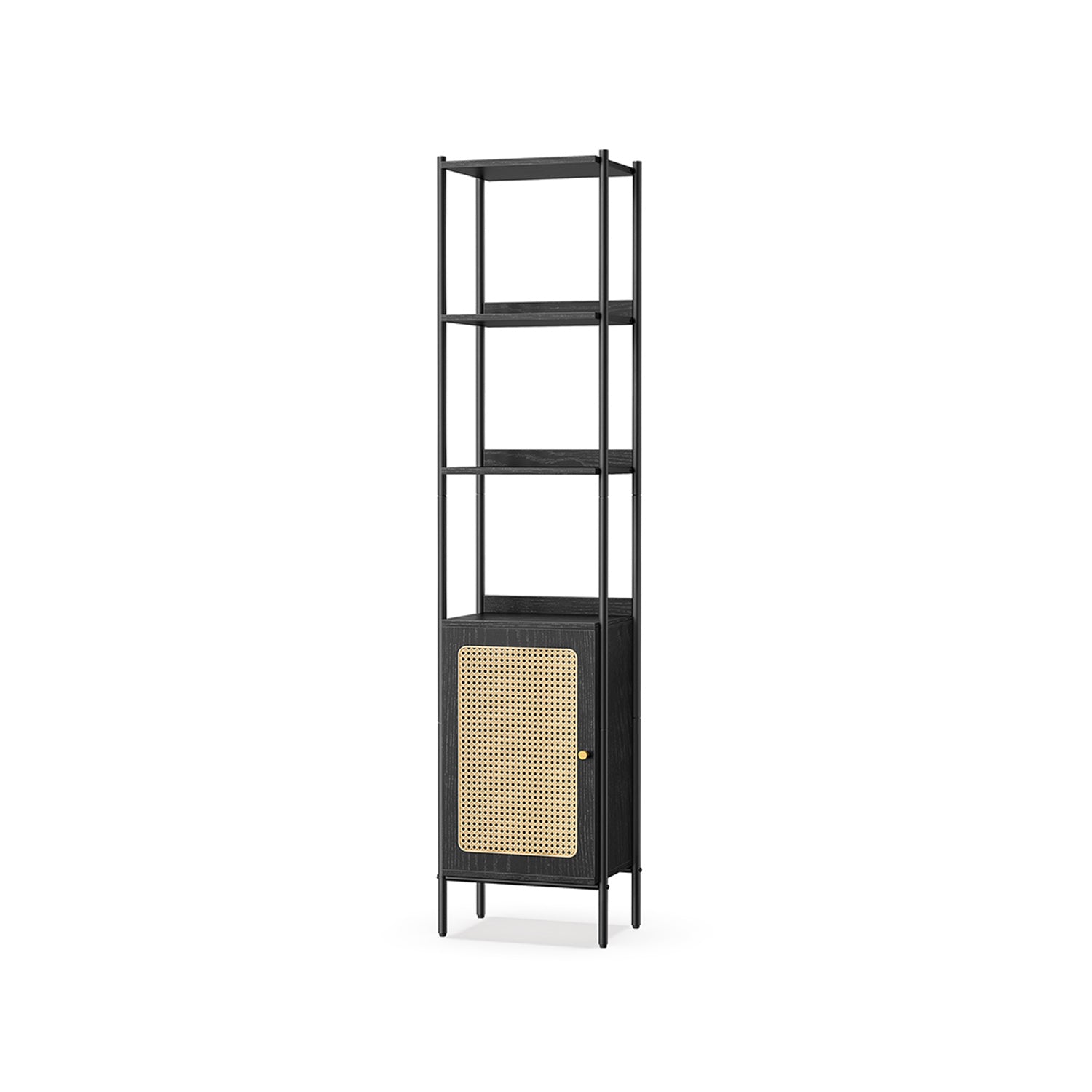 Bücherregal 6 Level mit Metallrahmen Ebbenzwart-Matzwart