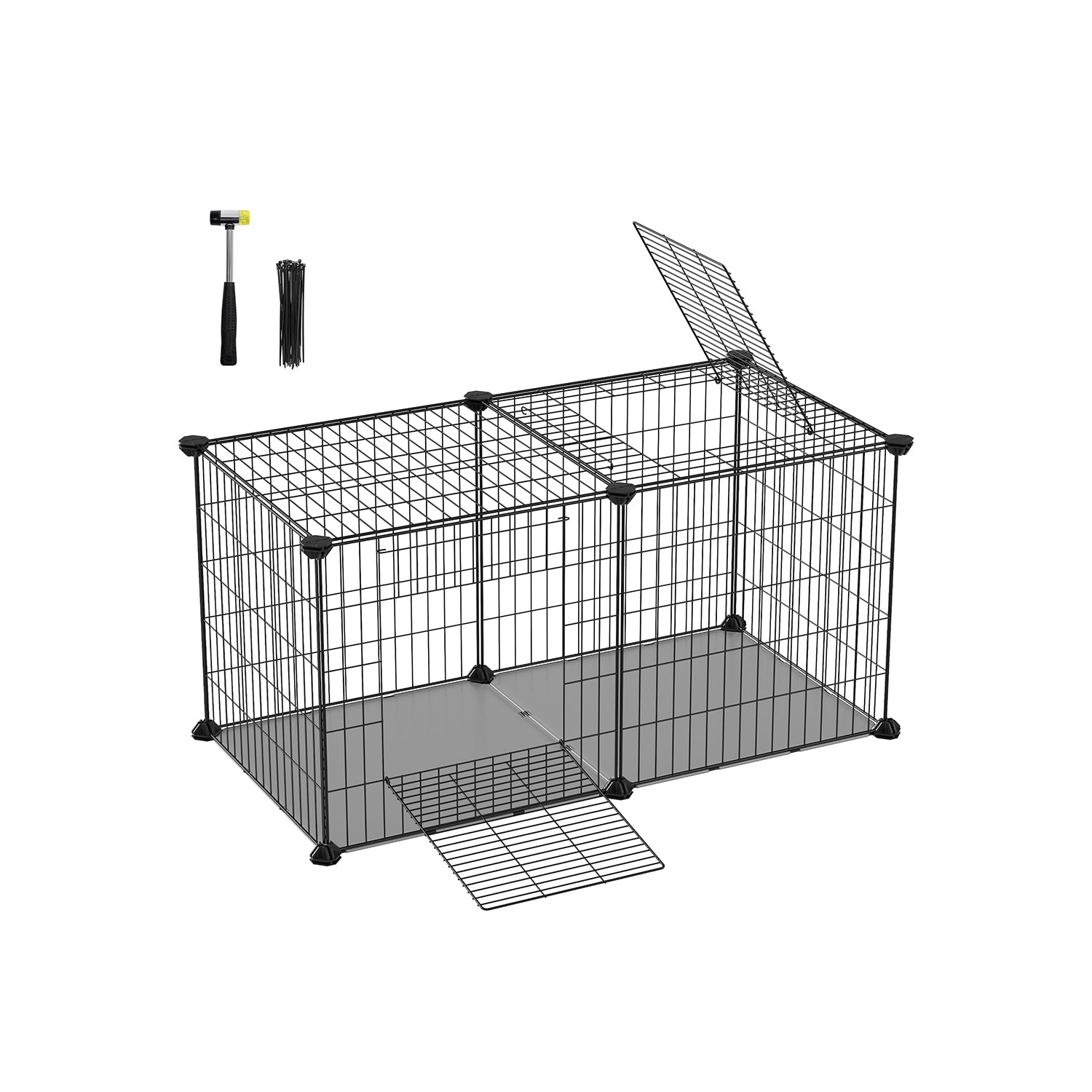 Kleiner Tierkäfig - 82 x 41 x 41 cm - mit 2 Türen - l