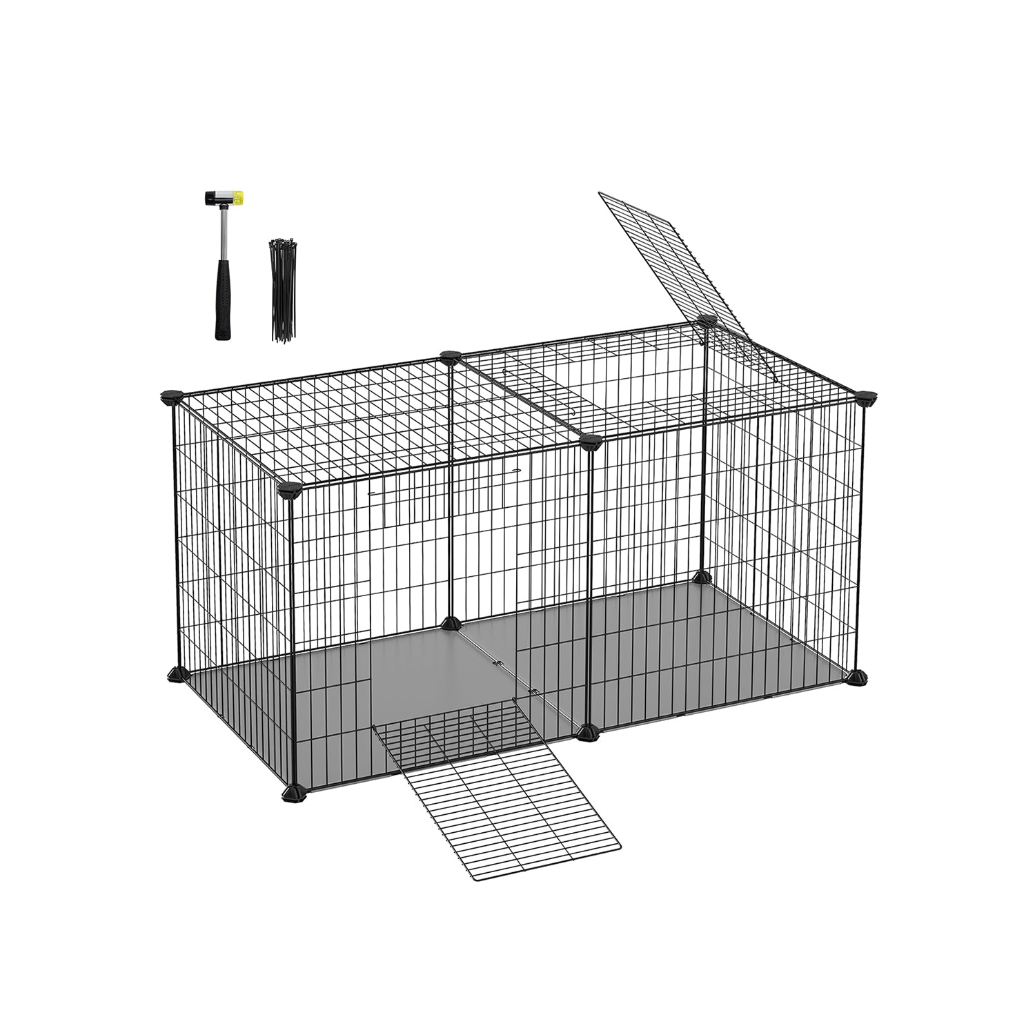 Kleiner Tierkäfig - 102 x 51 x 51 cm - mit 2 Türen - xl