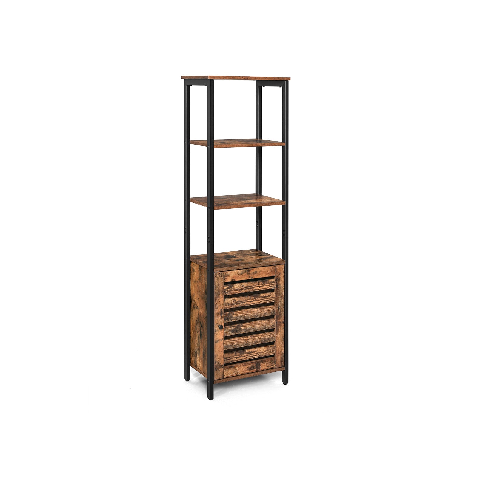 Hochschrank - mit 4 offenen Regalen