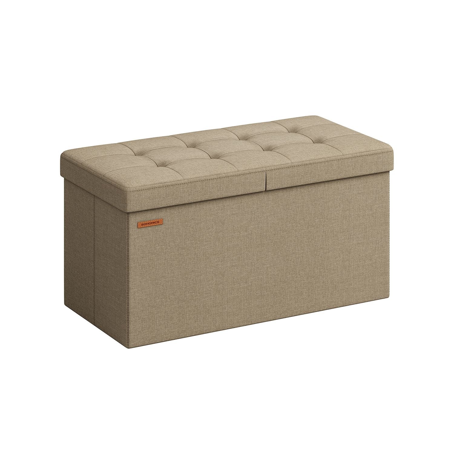 Bank - mit Speicherplatz - 38 × 76 × 38 cm - Camelbruin