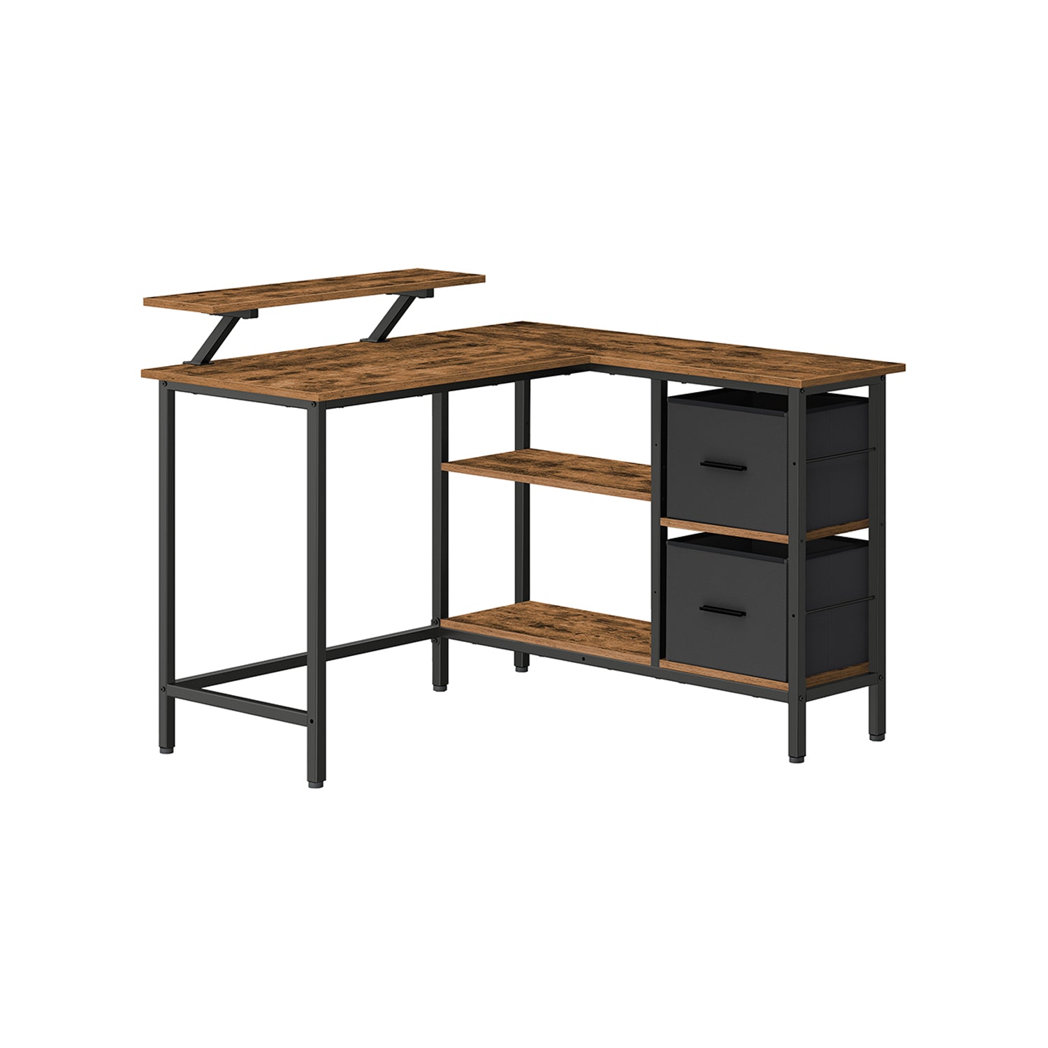 L-förmiger Schreibtisch mit 2 Schubladen-115 × 105 cm