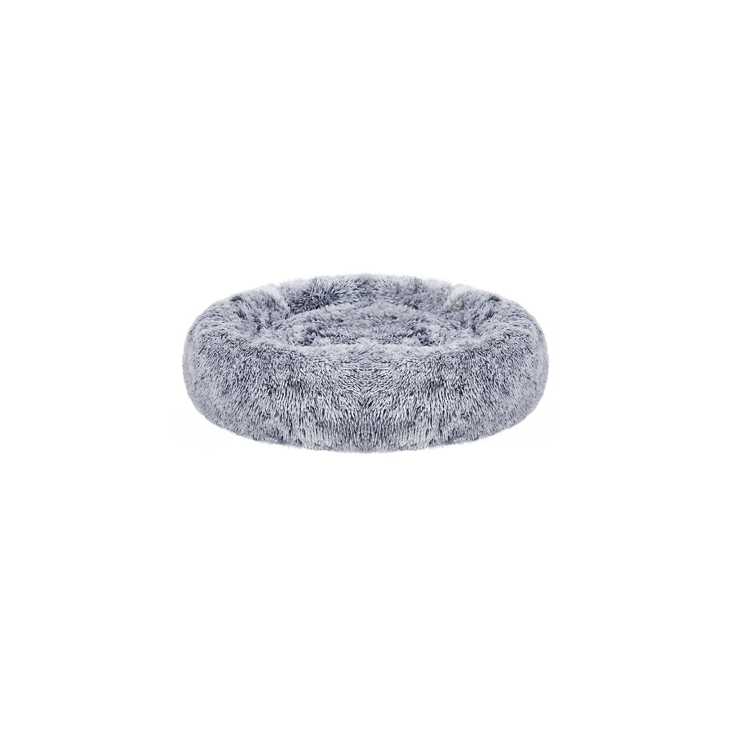 Flauschiger Hundebett - mit Donut -Kissen - Ombré Gray