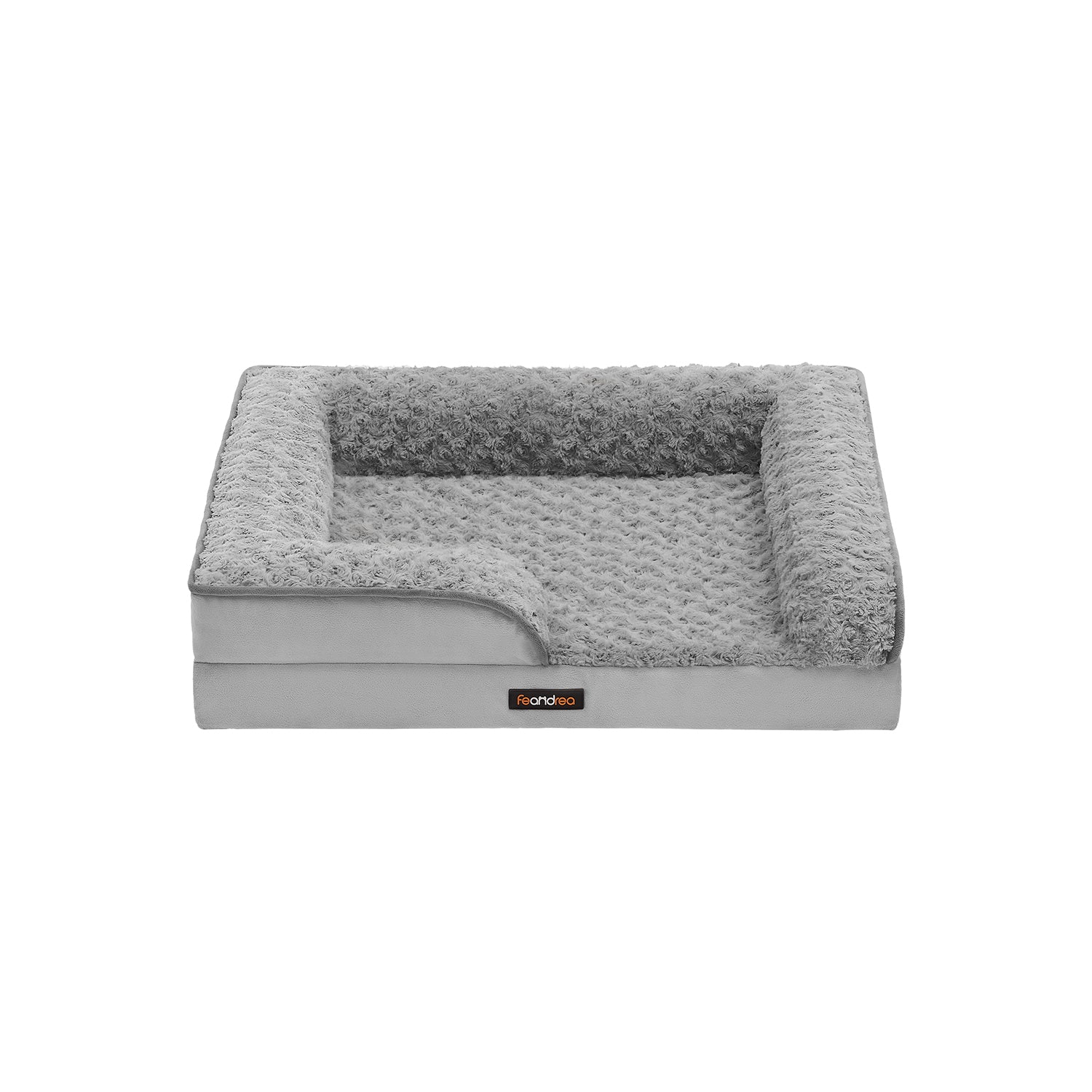 Orthopädisches Hundebett mit Plüschabdeckung 71 x 58 x 16 cm