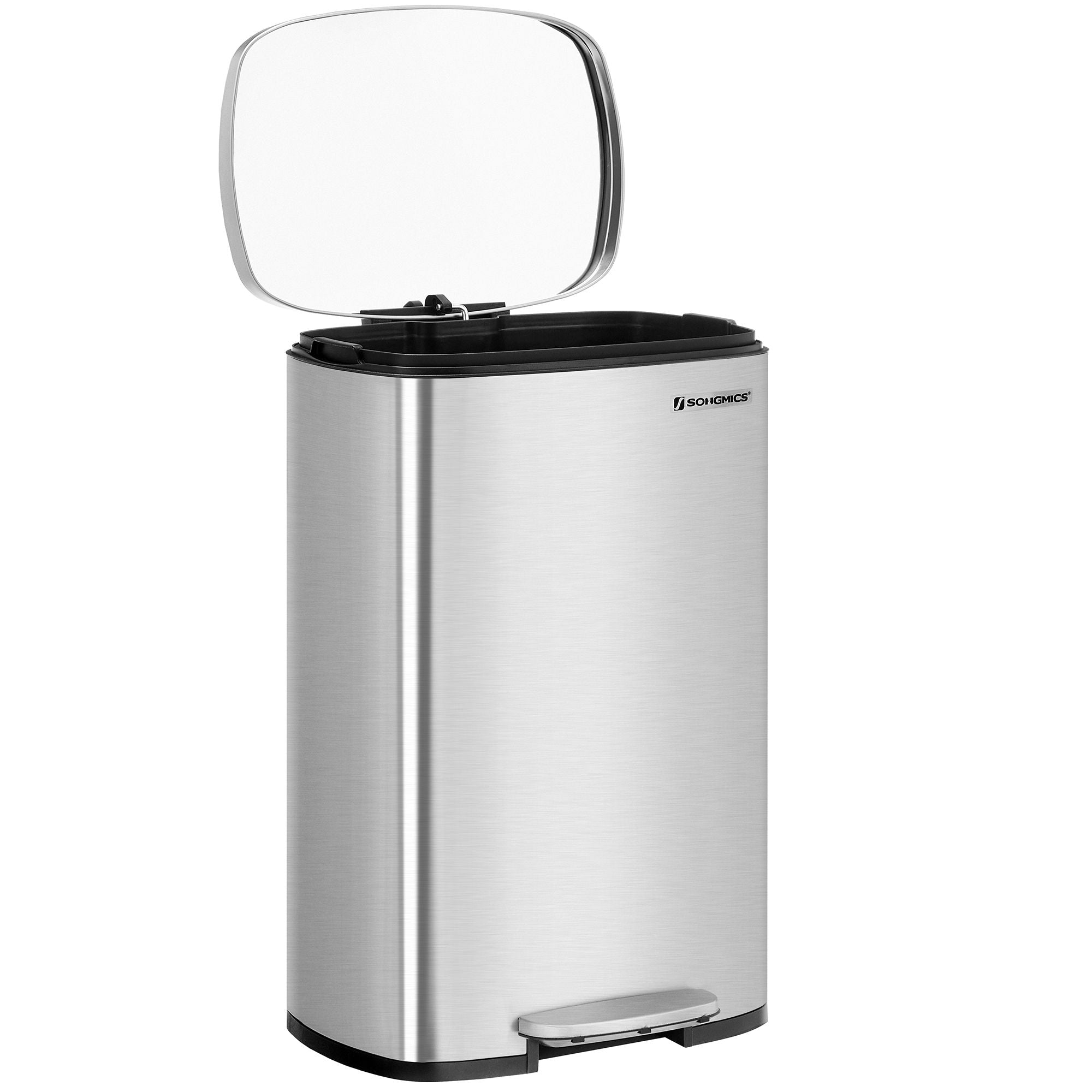 Müllbehälter - Pedalbehälter - 50 l - Edelstahl - Softclose - luftdicht - Kunststoff -Innenschaufel