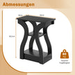 pack – sidobord med laddningsstation våningars soffbord Nattduksbord USB anslutningar – 2 3 – Svart
