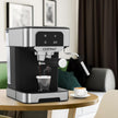 Espressomaskin – Bar W Espressokokare med Ånga Mjölkskummare Avtagbar Vatten Tank – 20 1200 18 L – Svart