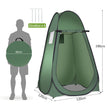 Stranddusch – tält toalett med förvaringsväska hopfällbar – 120 x 120 x 190 cm – Grön
