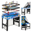I – Kombi Speltavla Set Multi Med Billiard Hockey Bordtennis Basketboll Fotboll Skjuta Flipper Dart – 10 1 – Blå