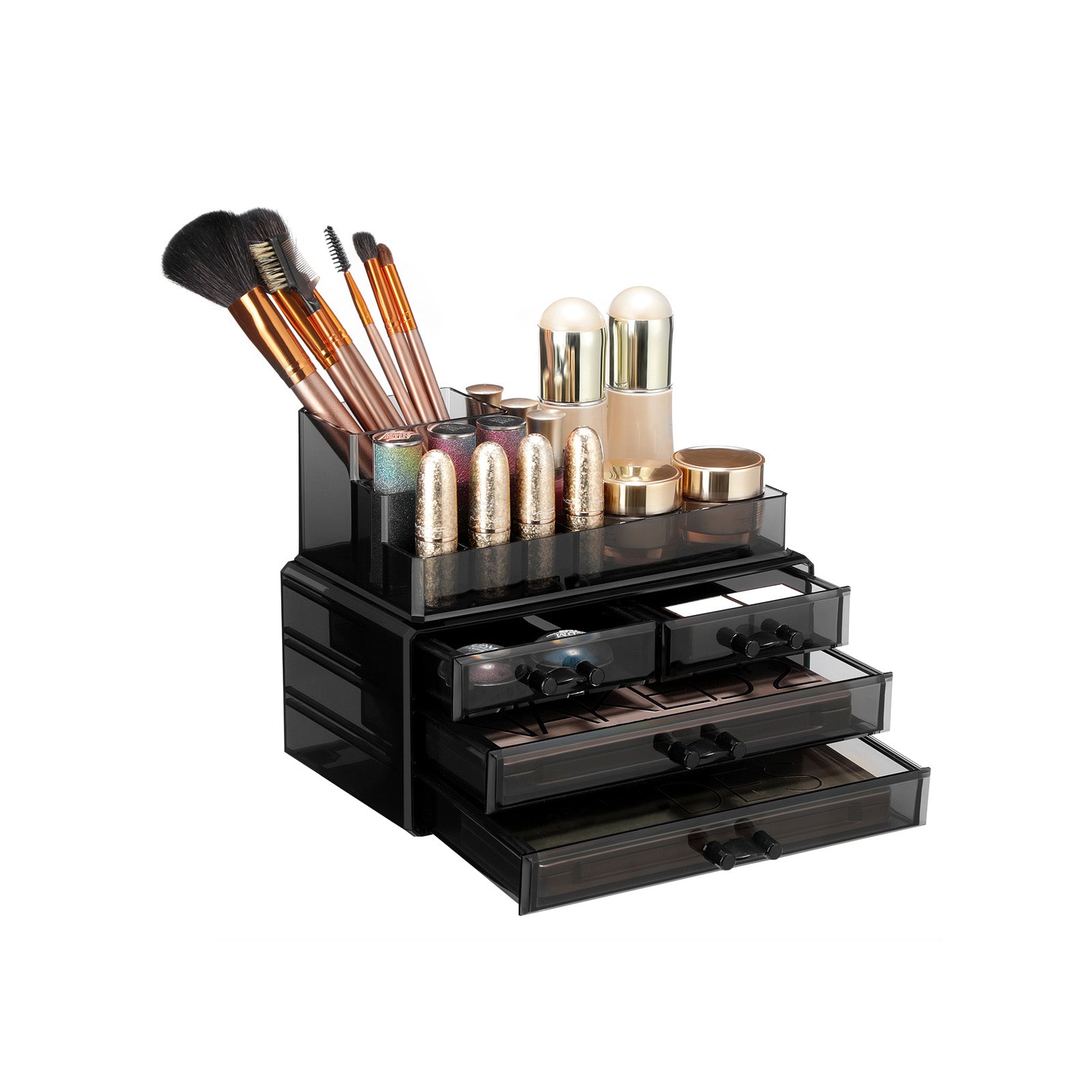Make-up-Organisator-4-Schubladen-Schwarz