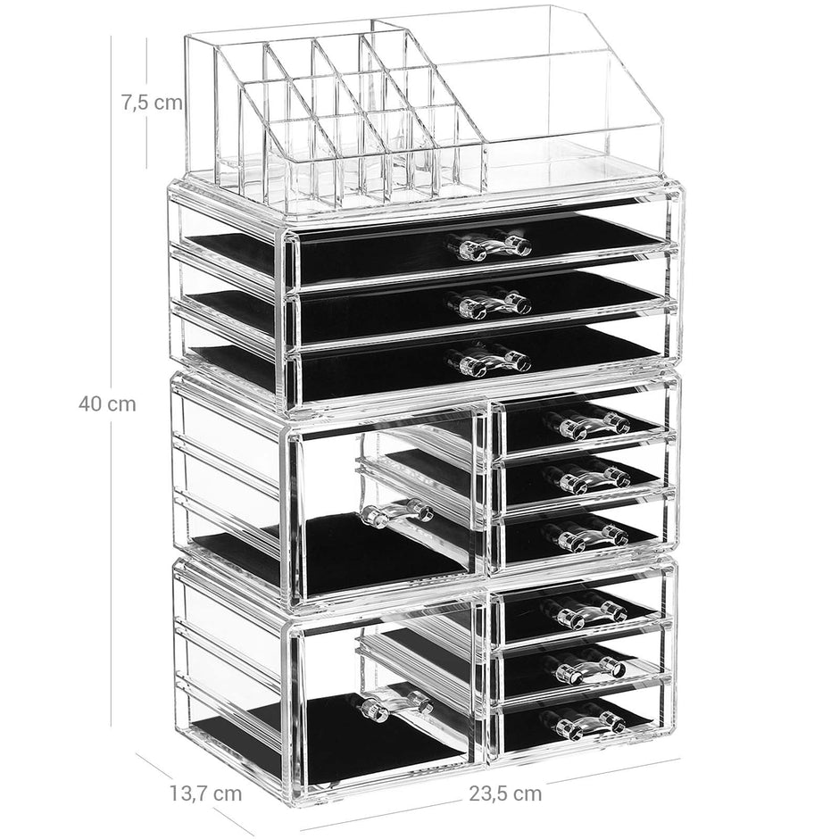 Make -up Organizer - Kosmetikorganisator - Make -up Box - Acryl - transparent