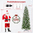 Hög – upplyst julgran, snötäckt festgran i form av en penna – 225 cm – Grön