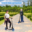 Kick – Scooter för barn LED Light Höjdjusterbar Svart + – 93 x 43 x 91-106 cm – Blå