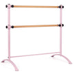 Fristående – balettstång Ballet Bar steg höj och sänkbar med trästänger – 4 2 120 cm – Rosa