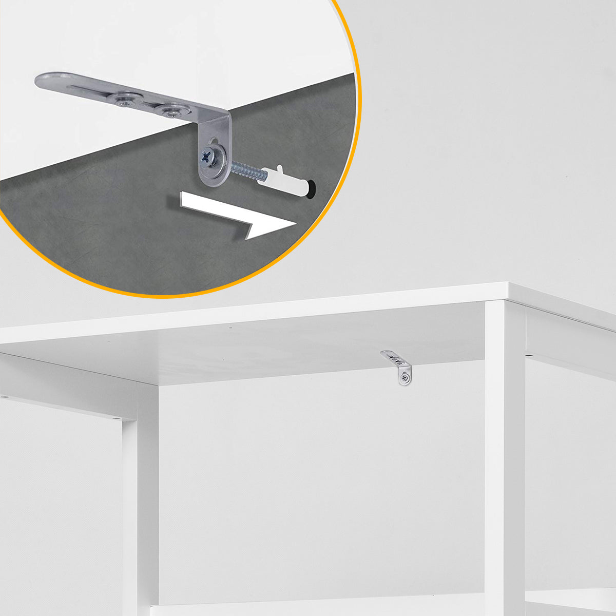 Hushållshylla – Förvaringsskåp Kökshylla Underskåp med låda – 32,5 x 60 x 122 cm – Vit