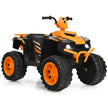 12V – elektrisk barnquad med strålkastare Mini musik och tuta Barnbil – Orange