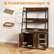 Kattenskrubb – med bokhylla laddstation nivåer klösmatta och ingång – 3 80 x 40 x 132 cm – Brun