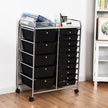 Vagn – med stapelbara lådor Rullbehållare Färgad/ – 15 63 x 37 x 87 cm – Svart