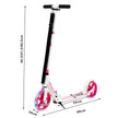 Scooter – Roller hopfällbar höjdjusterbar lastkapacitet med LED hjul – 100 kg 2 – Rosa