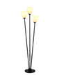 Golvlampa – med tre E27‑socklar, treflig läslampa lampskärm – 153 cm