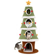Julklappskratzbaum – med mysiga grottor och sisalmatta Kattklättertorn – 4 154 cm – Färgglad