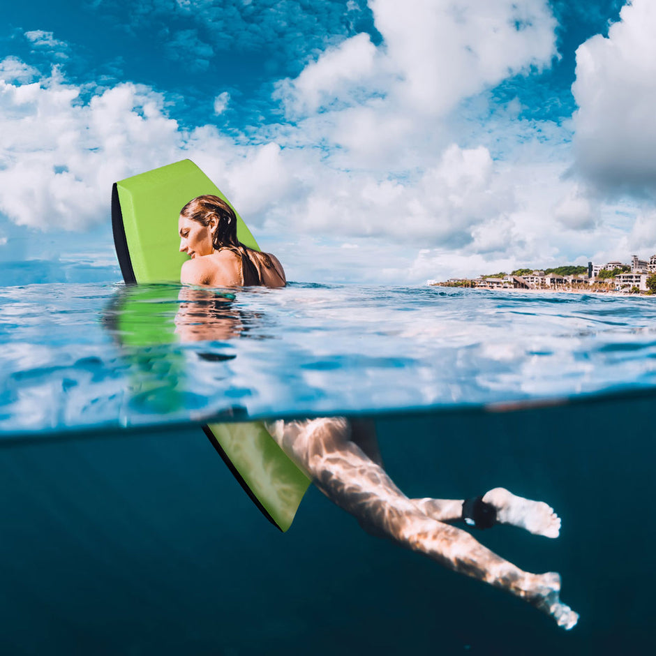 Bodyboard – lättviktssimbräda med EPS kärna och XPE yta för stranden barn vuxna – 106 cm – Grön
