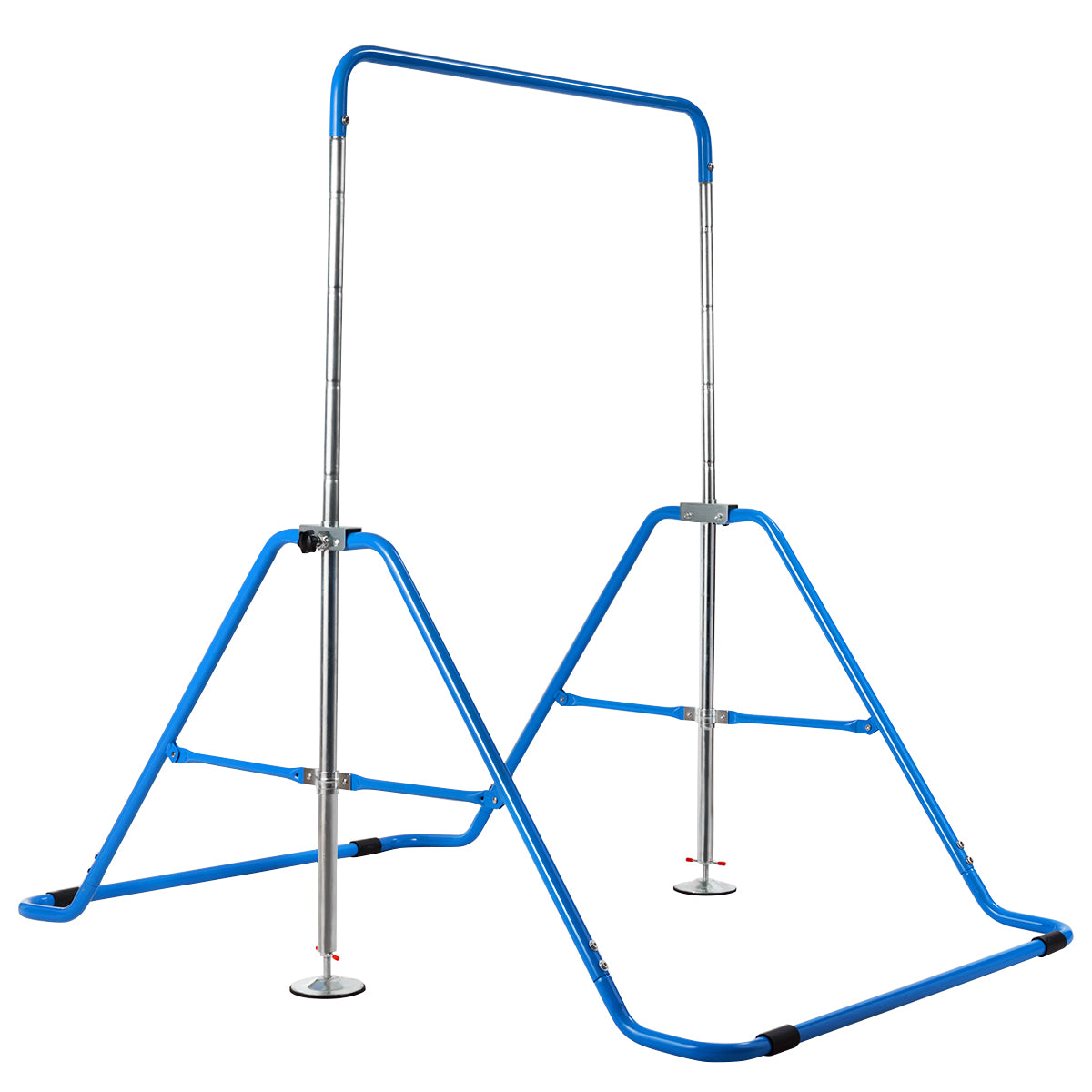 Barn – Gymnastikstång Höjjusterbar Reckstång till Ihopfällbar Turnstång – 90 130 cm – Blå