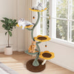 Klätterträd – med blommformade och bladformade plattformar – 5 175 cm – Gul