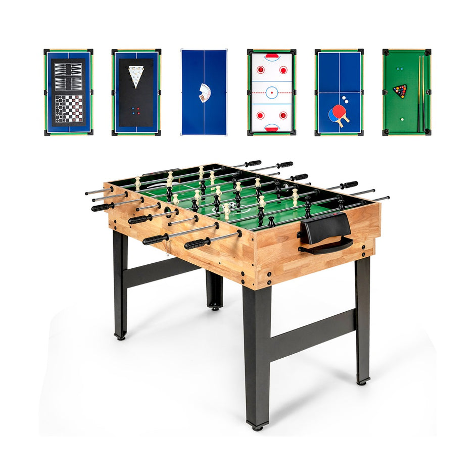 Multifunktionsbord – i Kombi Spelbord med Bordfotboll Hockey Bordtennis Biljard – 10 1 1055 cm – Färgglad