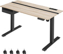 Elektrischer Schreibtisch - Höhe einstellbar - Speicherfunktion mit 4 Höhen - weiß schwarz - 60 x 140 cm