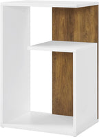 Seitentisch - Nachttisch - kleiner Tisch - modern - 30 x 40 x 60 cm - braunes Weiß