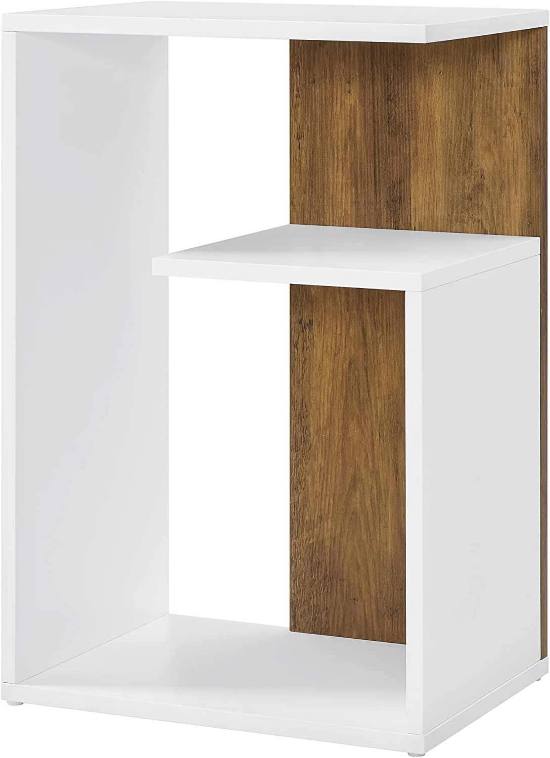 Seitentisch - Nachttisch - kleiner Tisch - modern - 30 x 40 x 60 cm - braunes Weiß