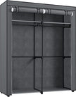 Kleiderschrank - Stoffschrank - 2 Bekleidungsschienen - 6 Regale - Verschiedene Montageoptionen - 88 x 45 x 168 cm