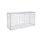 Schanskorf - Edelstahl Steenkarf - Gabion - 100 x 50 x 30 cm - Silber
