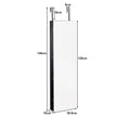 Smyckesskåp – Väggspegel med LED belysning Spegelskåp /Vit – 120 x 35,5 x 10 cm – Svart