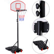 Basketstativ – mobil basketkorg med justerbar i höjdled – Röd och svart