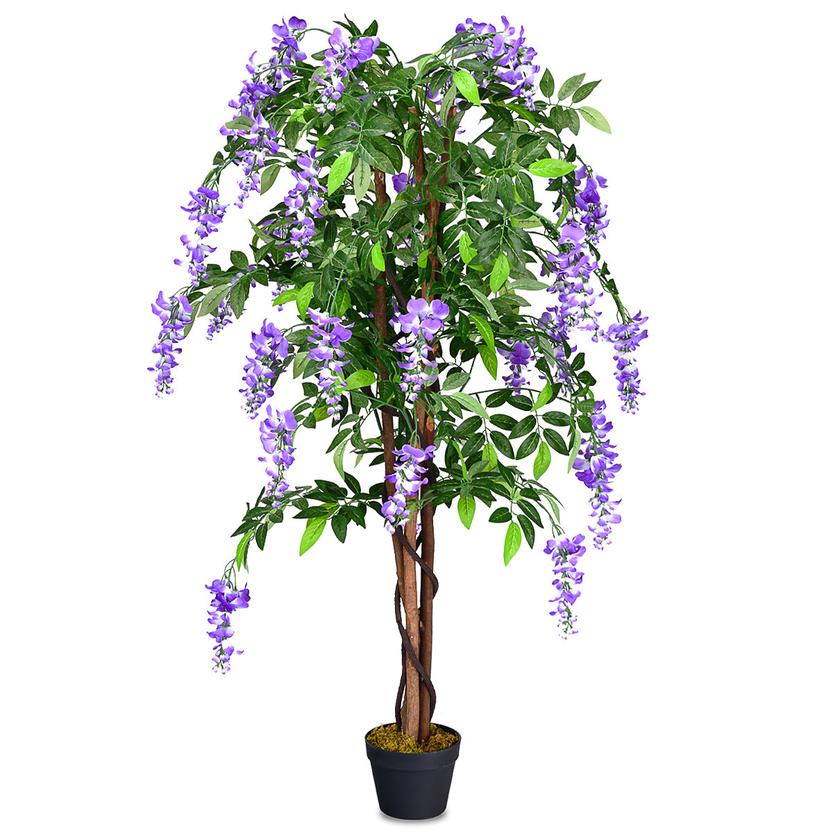 Konstgjord – växt Användbar Palm Artificiell Träd – 150 cm – Lila