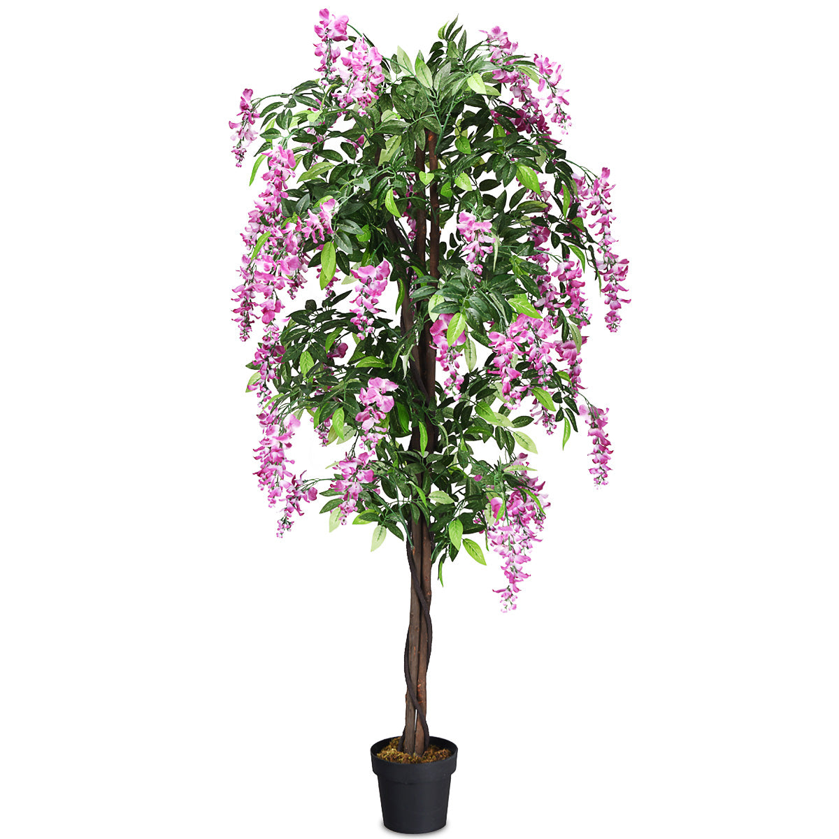 Konstgjord – växt Användbar Palm – 180 cm – Rosa